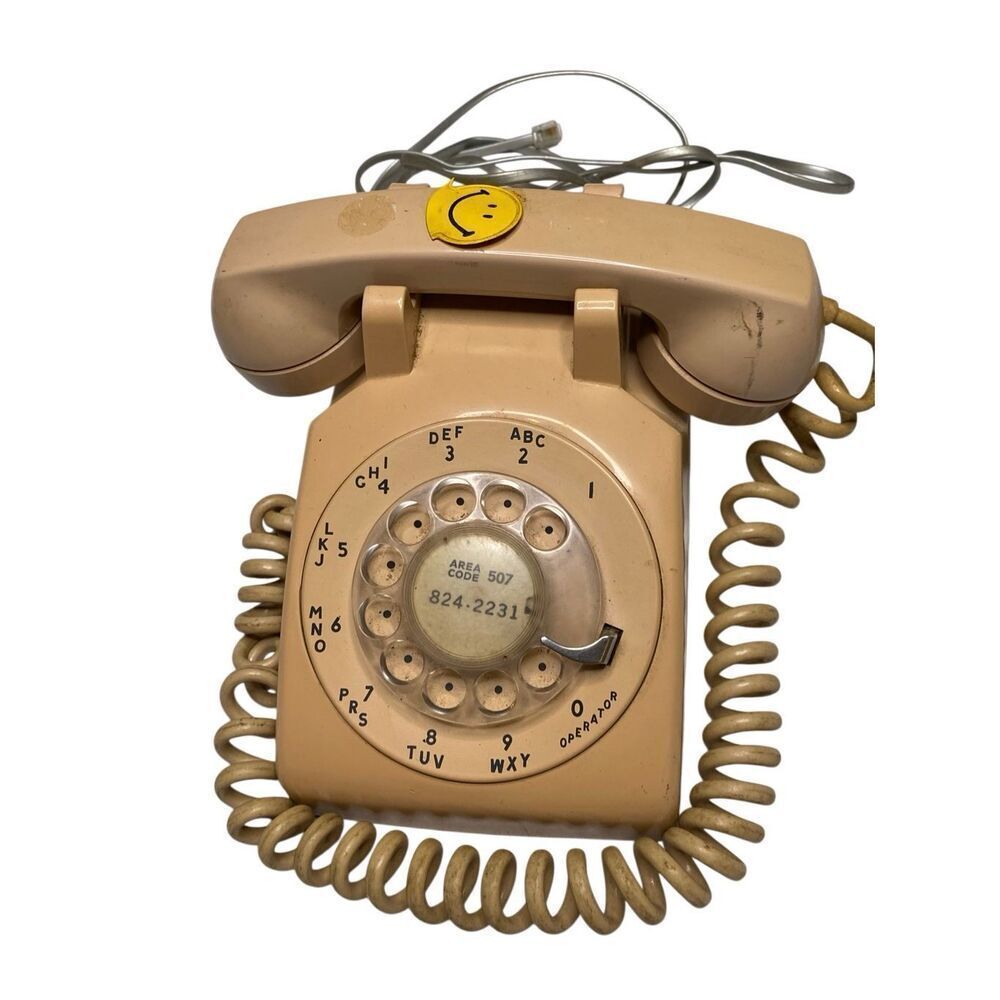 Stromberg Carlson Beige Rotary Dial Landline Telephone Vintage SC63 USA Phone